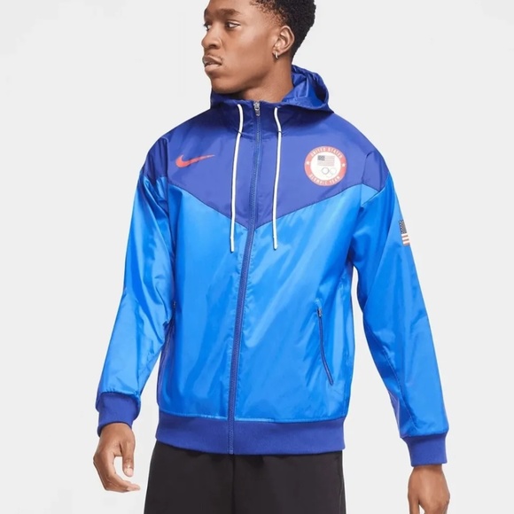Nike Sportswear Team USA 2020 Olympics Windrunner Jacket CK5813-455 (Blue/Red) - Picture 2 of 3